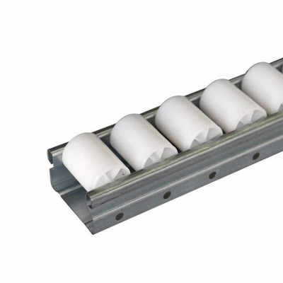 Roller Rel Rel Jalur Roller Track Conveyor, PP / ABS Gravity Roller Track 28mm x 25mm