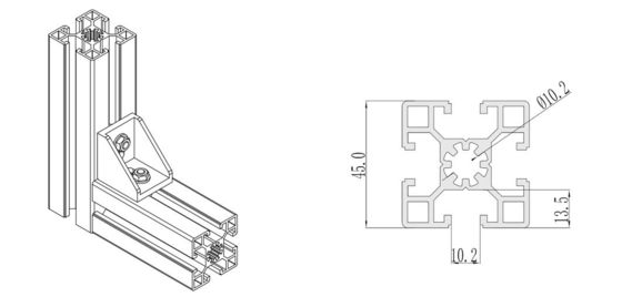 Factory Custom 4545 Aluminium Extrusion Profile Frame Heavy-duty Industria Aluminum Alloy Profiles