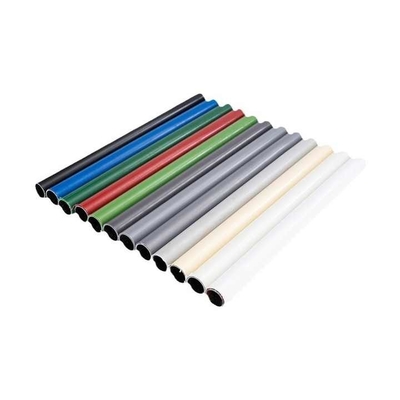 Diameter 28mm berwarna PE Lapisan baja kaizen pipa ramping untuk meja kerja perakitan fleksibel