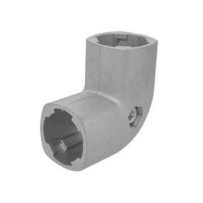 Penampilan konektor 90 Lean Tube Aluminium Tube Joint Aluminium Angle Accessory Profile