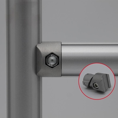 DYJ28-B01B Konektor Dalam Pipa Ramping Aluminium Rangka Umum 1.2mm