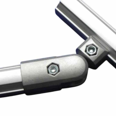 Generasi Ketiga Aluminium Lean Pipe Assembly Line Aksesoris Gudang 180 Degree Joint Outer Type