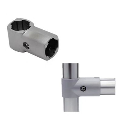 OD28mm Fleksibel Industri Aluminium Lean Pipe Connector Corner Joint Metal Product