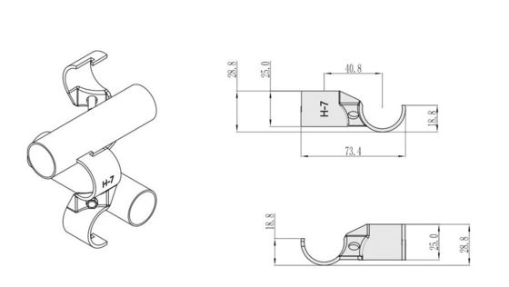 Lean Pipe Connector H-7 Black Electrophoresis Joint