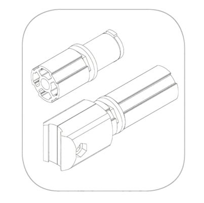 DYE28-08 Industrial Accessories Workshop Lean Pipe Connector for Lean Tube Aluminum Tube Joint