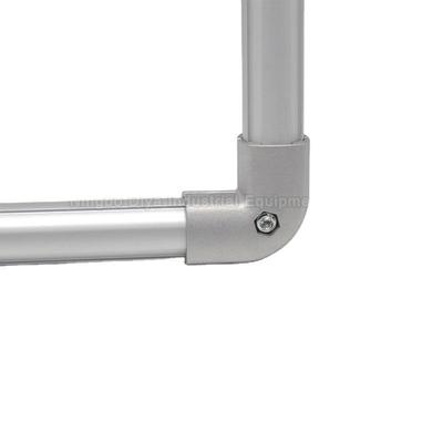 DYJ19-A15 Fitting Tabung Logam Dua Arah Bulat 90 Derajat Konektor Siku Sambungan Pipa Aluminium