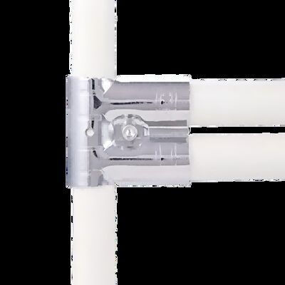 HJ-14 Chroming Plating Round Metal Pipe Joints/connectors/tube Connector 3 Way for Lean Pipe System Assembly Line