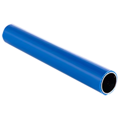 OD28mm Light Blue Coated PE Lean Pipe Composite Tube untuk Rack System Wall