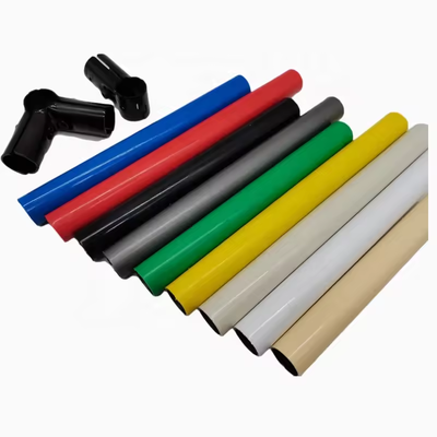 Diameter 28mm Lean Tube PE ABS ESD Coated Steel Lean Pipe Pipa Baja Bulat untuk Meja Kerja Fleksibel