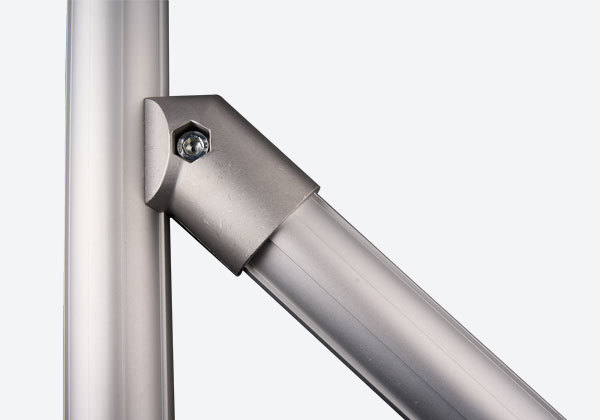 DYJ28-A09 45° aluminum pipe joint side view